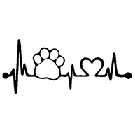 Adesivo Coração Pet Cachorro Gato - Decore seu Carro e Moto com Amor (Branco) - imagem 3