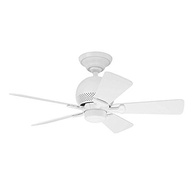 Ventilador de Teto 5 Hélices com Luminária Integrada 127V Branco Hunter - Potente e Silencioso - imagem 2