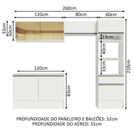 Cozinha Completa 260cm Madesa: Seu Sonho Branco! - imagem 2