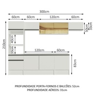 Cozinha Completa 300cm Madesa: Seu Sonho Branco! - imagem 2