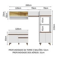 Cozinha Completa 260cm Reims Madesa: Seu Sonho Branco! - imagem 2