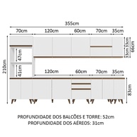 Cozinha Completa 355cm Reims: Seu Sonho Branco! - imagem 2