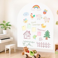 Parede Magnética 102x81cm com Quadro Negro - Branco | Tela de Aprendizagem e Diversão para Casa e Escola - imagem 2