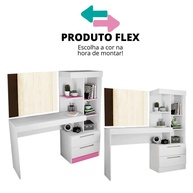 Escrivaninha Penteadeira Notável Móveis Branco/Rosa - Design Elegante e Funcional para Seu Espaço - imagem 5