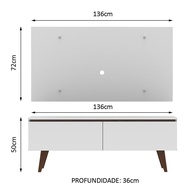 Rack e Painel TV 55" Le Mans Madesa: Branco/Rustic - imagem 2