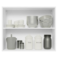 Armário Aéreo Cozinha 80cm: MDF, Branco/Rustic - imagem 2