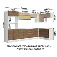 Cozinha Completa Madesa Smart de Canto – Branco/Rustic/Crema - imagem 2