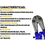 Tesoura Corta Vergalhão 24" Aço Polido - Brasfort - imagem 2