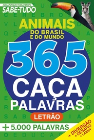 Almanaque Sabe-Tudo 365 Caça-Palavras: Descubra os Animais do Brasil e do Mundo! - imagem 1