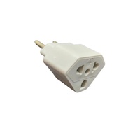 Adaptador Tomada Universal 10A/20A 2 Polos: Padrão Brasileiro e Americano - Branco - imagem 1