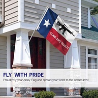 Bandeira Texas Come and Take It 3x5 pés - Fly Breeze ANLEY com Tecido Resistente e Design Vibrante - imagem 3