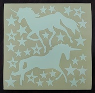 Adesivos Fosforescentes Brilham no Escuro - Unicórnios e Estrelas para Decoração de Quarto Infantil - imagem 3