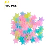Adesivos de Parede Estrelas que Brilham no Escuro - 100 Peças Multicoloridas para Decoração Infantil e Sala de Estar - imagem 3