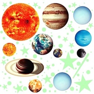 Adesivos de Parede com Estrelas que Brilham no Escuro - Sistema Solar Planetas Decoração Quarto Infantil - imagem 2