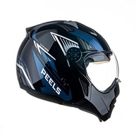 Capacete Peels Mirage Living Preto Brilhante e Azul: Segurança e Estilo para Sua Moto - imagem 2