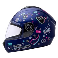Capacete Moto Infantil Fly Young Live Azul Brilhante - Segurança e Estilo para Pequenos Aventureiros! - imagem 3