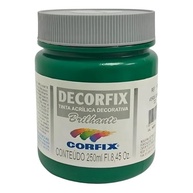 Tinta Acrílica Brilhante Verde Claro 250ml - DECORFIX 332 | Ideal para Artesanato e Decoração - imagem 2