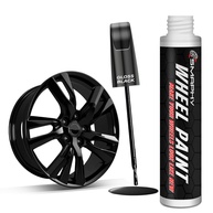 SMAPHY Tinta Para Retoque De Aro Preto Brilhante, Caneta Para Pintura De Rodas De Metal, Tinta Preta Universal Para Aros, Ideal Para Arranhões Em Rodas E Arranhões Em Meio-Fio, Secagem Rápida E Ade - imagem 1
