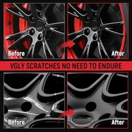 Tinta de Retoque para Aros Pretos Brilhantes - Kit Profissional para Reparo de Arranhões em Rodas - imagem 4
