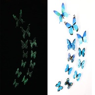 Adesivos de Parede Borboleta 3D Brilhantes - 12 Peças para Decoração de Quarto e Sala - imagem 4