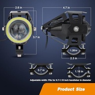Farol de Moto LED Cree U7: Ilumine Sua Estrada com Olhos de Anjo Brilhantes e 3 Modos! - imagem 3