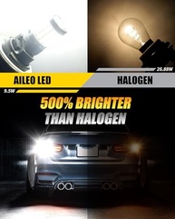 AILEO Lâmpada LED 1156 BA15S: Brilho 500% Superior para Sua Segurança e Estilo - imagem 4