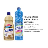Kit Limpa Pisos Azulim - 1L Citrus + 750ml Laminados | Brilho e Limpeza Profissional para Cerâmica e Pisos Especiais - imagem 3
