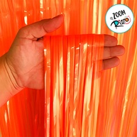 Cortina Laranja Neon: Decore Festas com Brilho! - imagem 2