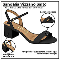 Sandália Vizzano Salto Grosso: Conforto e Brilho! - imagem 2