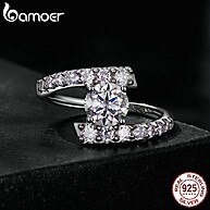Anel Moissanita Bamoer: Luxo e Brilho! - imagem 2