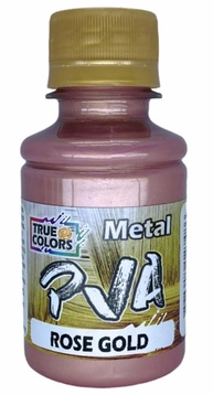 Tinta PVA Metálica Rose Gold 100ml - True Colors | Brilho Intenso e Duradouro - imagem 1