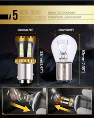 LUYED Lâmpada LED 1157: Ilumine sua Ré com Brilho e Segurança (Pacote com 2) - imagem 4