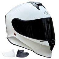 Capacete Mormaii Original Branco Brilho: Segurança e Estilo para Motociclistas | Viseira Dupla - imagem 2