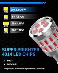 Lâmpada LED 1157 Vermelha Super Brilho - Segurança e Visibilidade para seu Veículo (Pacote com 4) - imagem 4