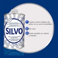 Silvo Polidor de Metais 200ml - Brilho e Proteção para Ouro, Prata e Vidros - imagem 3