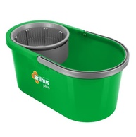 Brilhus Mop Plus 13L com Refil e Balde - Sistema Giratório e Microfibra, Verde e Cinza - imagem 4