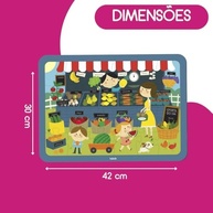 Quebra-Cabeça Feirinha dos Alimentos - Brincadeira Educativa Babebi - imagem 3