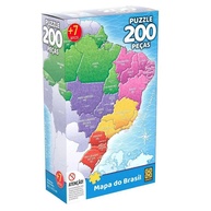 Quebra-Cabeça Mapa do Brasil 200 Peças: Aprenda Brincando! - imagem 2
