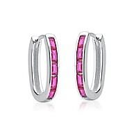 Brinco Argola Prata 925 Quartzo Rosa: Elegância! - imagem 1