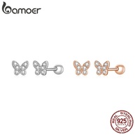 Brinco Borboleta Prata S925 Bamoer: Elegância Delicada - imagem 1