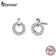 Brinco Círculo da Sorte BAMOER: Prata 925 e Zircônia - imagem 1