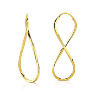 Brinco Ouro 18k 750 Argola Infinito 3cm – Elegância que Dura - imagem 1