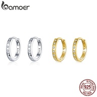 Brincos Argola Bamoer: Elegância Minimalista em Prata 925 - imagem 1
