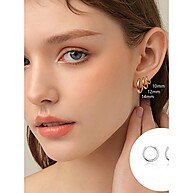Brincos Argola Folheada Platina: Elegância Diária - imagem 1