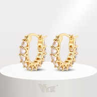 Brincos Argola Zircônia: Elegância em Ouro 18K - imagem 1