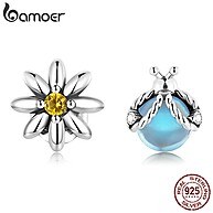 Brincos Assimétricos Prata 925: Margarida e Joaninha Bamoer - imagem 1