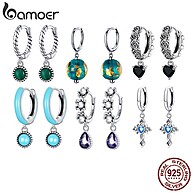 Brincos Bamoer 925: Elegância Vintage em Prata - imagem 1