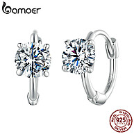 Brincos Bamoer 925 Hoop com Moissanita 0,5ct – Elegância que Cintila - imagem 1