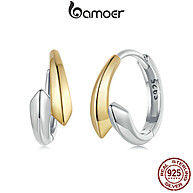 Brincos Bamoer 925 Prata: Elegância Diária em Dois Tons - imagem 1