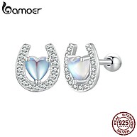 Brincos Bamoer Prata 925 com Ferradura – Elegância e Sorte - imagem 1